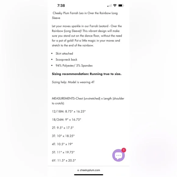 Cheeky Plum Leotard “Over the Rainbow” - Picture 5 of 6